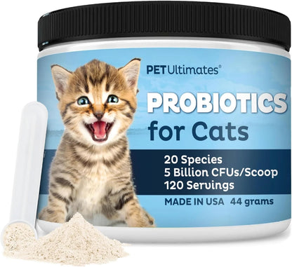 Cat Probiotics Powder with Digestive Enzymes for Cats Digestive Health Supplement 44 Grams