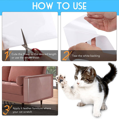 8PC Cat Scratch Furniture Guards Couch Protector Anti-Scratch Deterrent Pad Tape