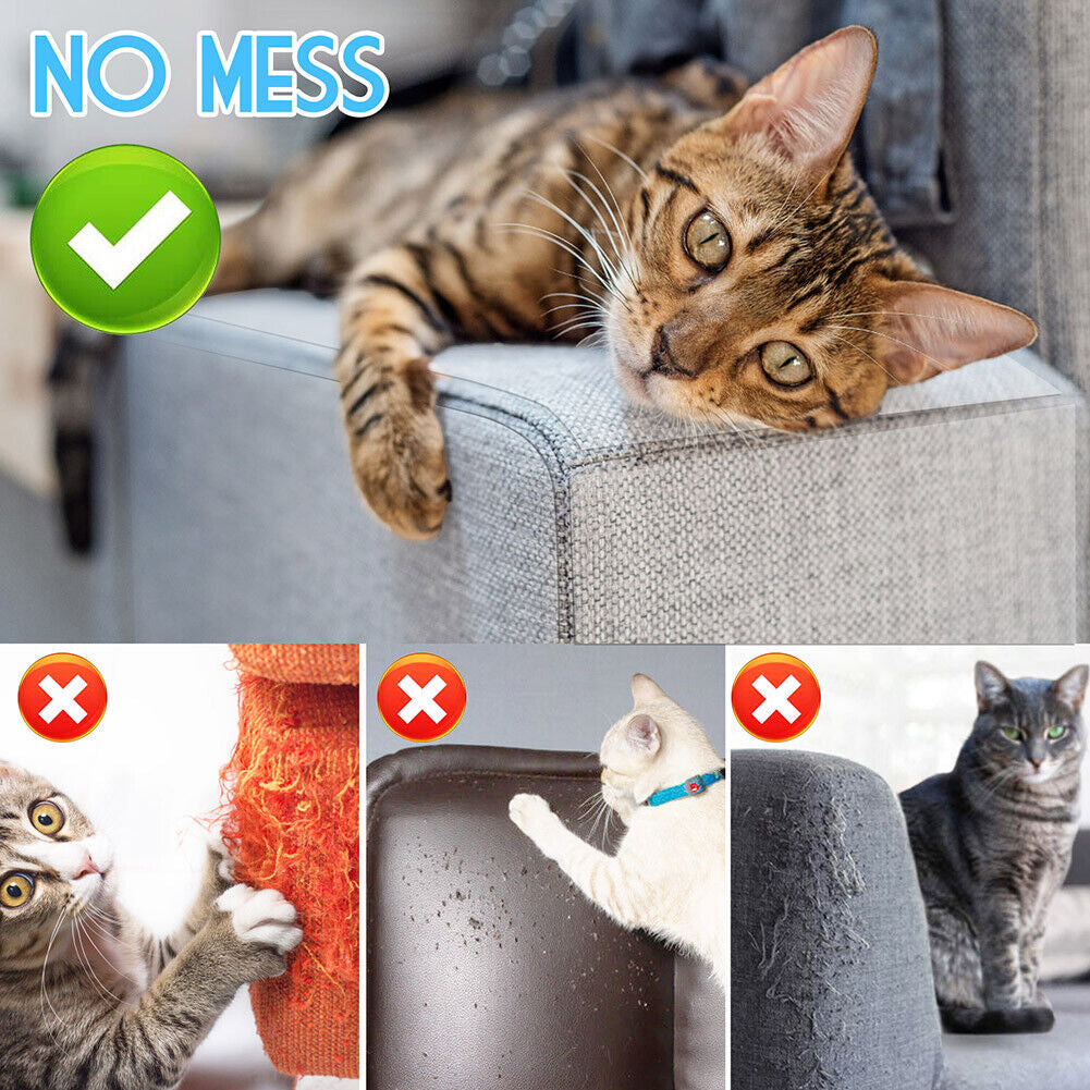 8PC Cat Scratch Furniture Guards Couch Protector Anti-Scratch Deterrent Pad Tape